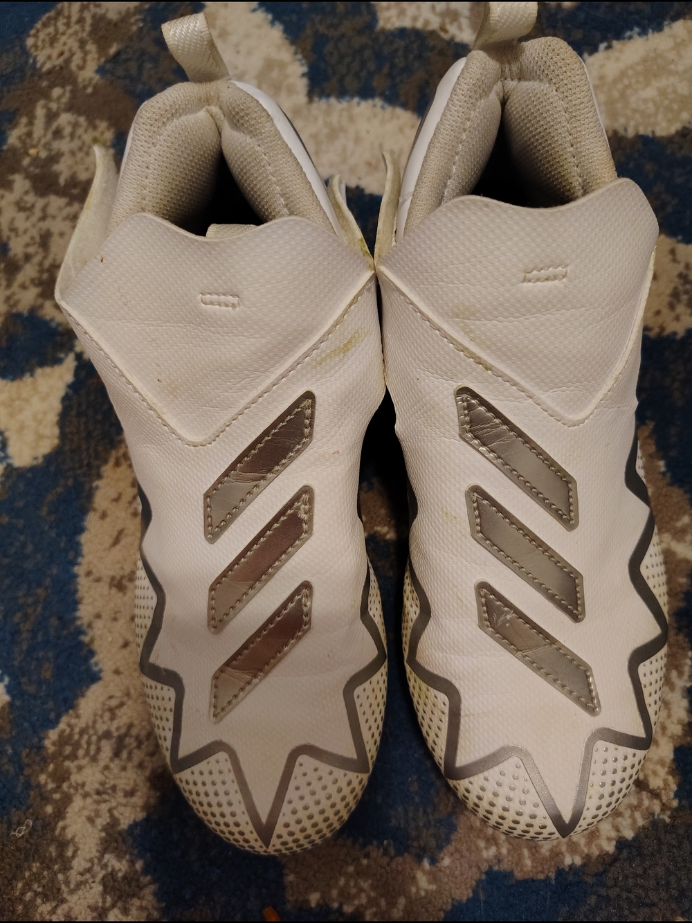 adidas Freak Spark White Silver Football Cleats Mid Boys 3